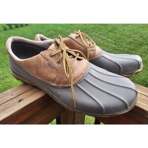 SPERRY Top Sider Shoes Low Duck Leather Brown Rubber MENS 13M STS12125